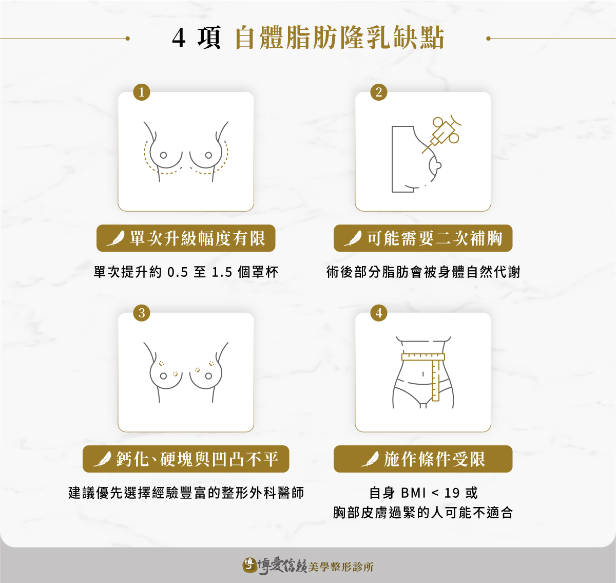 自體脂肪隆乳4項缺點